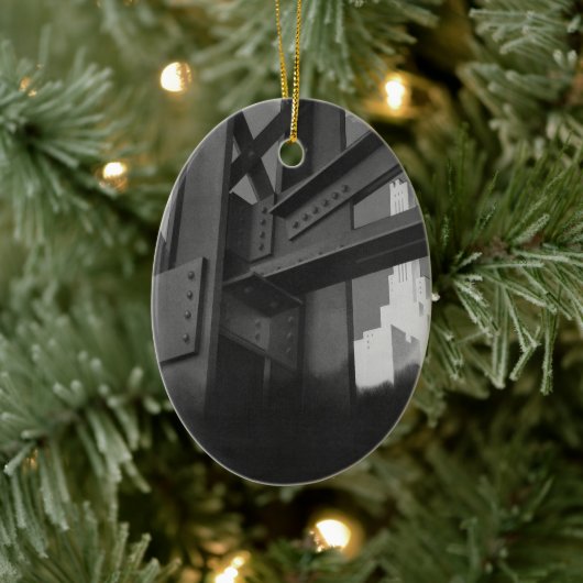  staalconstructie Skyscraper Architecture Keramisch Ornament (Boom)