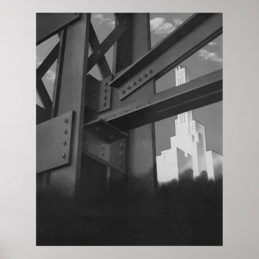  staalconstructie Skyscraper Architecture Poster (Voorkant)