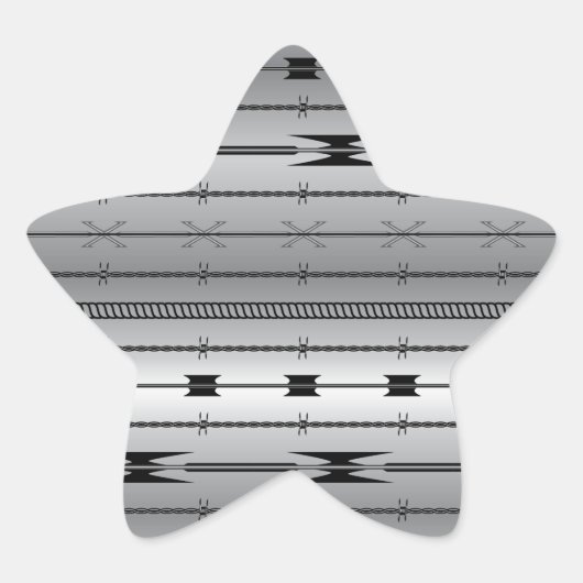 staaldraden ster sticker (Voorkant)