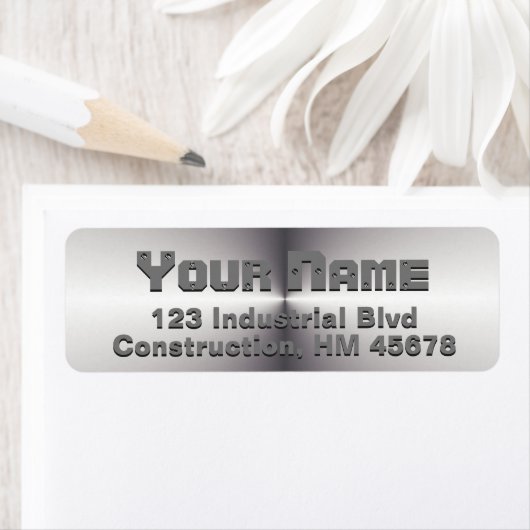 Staaletiketten Industriële Mannelijke Metaalblik Etiket (Insitu)