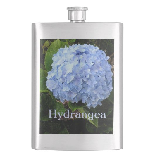 STAALFLASK "BLUE HYDRANGEA" FLACON (Voorkant)
