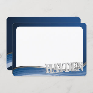 Staalgolfplatte kaart Hartelijk dank, naam