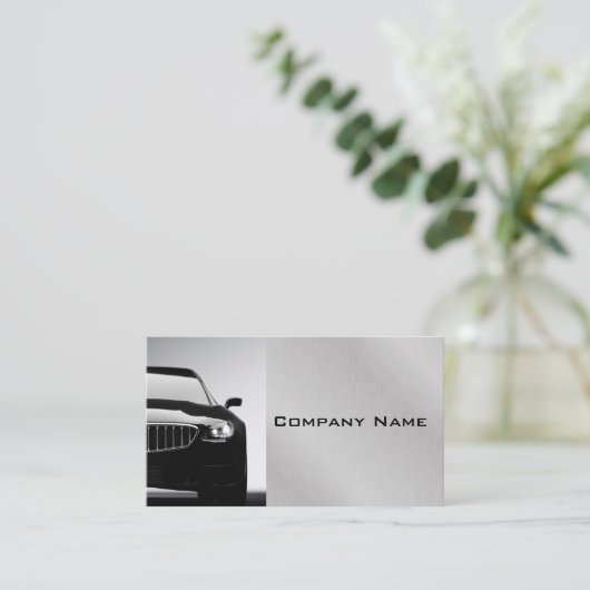 Staalgrijs Stijlvol Visitekaartje (Staand voorkant)