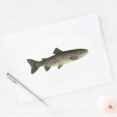 Staalkop (Grote Meren) Ovale Sticker (Envelop)