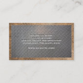 Staalpatroon | Leder Visitekaartje (Achterkant)