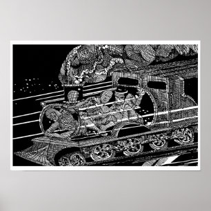 STAAMTREIN DOOR BARRY COOKE POSTER