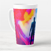 Staan in kleuren latte mok (Linkerhoek)