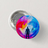 Staan in kleuren ronde button 3,2 cm (Voorkant /achterkant)