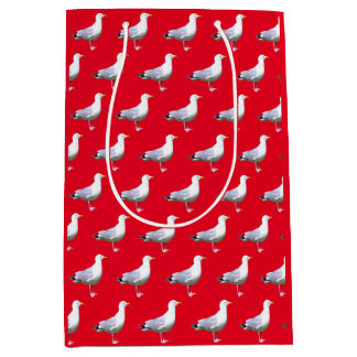 Staan Meeuw – Rode kustvogel Natuur Kunst Medium Cadeauzakje