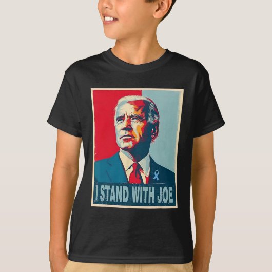 Staan met Joe Support Ribbon Campagne Verklaring T-shirt (Voorkant)