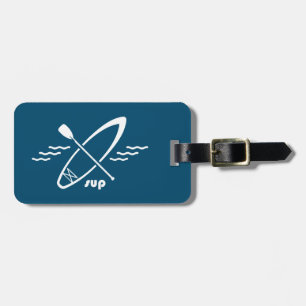 Staan op een paddleboard bagagelabel
