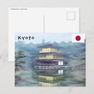 Staan op het gouden paviljoen briefkaart