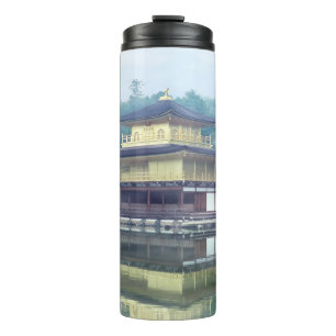 Staan op het gouden paviljoen thermosbeker