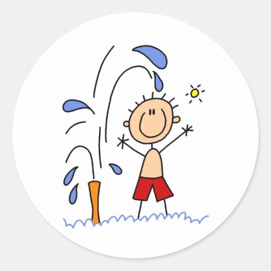 Staand onder de sprinkler Sticker (Voorkant)