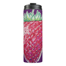 Staande aardbei thermosbeker