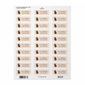Staande beerpatroon op roze etiket (Full Sheet)
