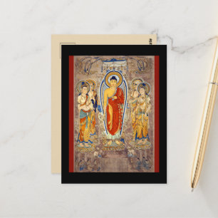 Staande Boeddha Tang-dynastie Dunhuang Zijderoute Briefkaart
