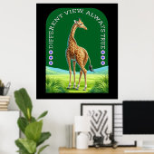 staande giraffe poster (Thuiskantoor)