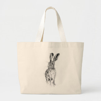 Staande haas grote tote bag