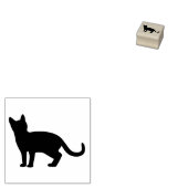 Staande kat silhouet rubber stempel (Gestempeld)