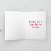 Staande kerst Kaart met Holly (Binnen)