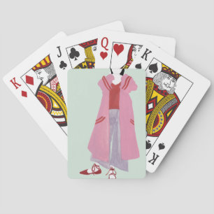Staande modefiguur - Oversized jas Pokerkaarten