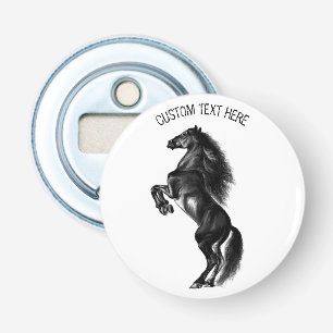 Staande Paard Flesopener met Aangepaste Tekst Button Flesopener