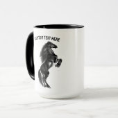 Staande Paard Mok met Aangepaste Tekst en Kleuren (Voorkant links)