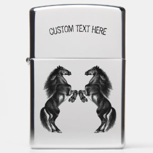 Staande Paard Zippo Aansteker Gift met Aangepaste