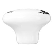 Staande paarden keramische knop - aangepaste tekst (Zijkant)