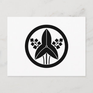 Staande pijlpunt in cirkel briefkaart