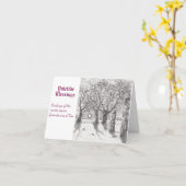 Staande stenen in de sneeuw kaart (Gele Bloem)