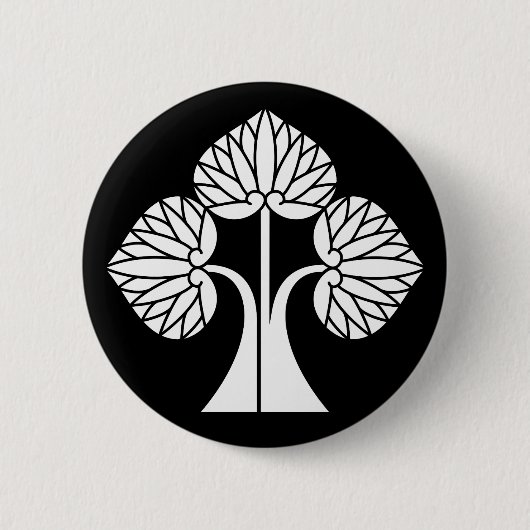 Staande stokrozen ronde button 5,7 cm (Voorkant)