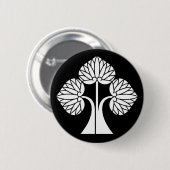 Staande stokrozen ronde button 5,7 cm (Voorkant /achterkant)