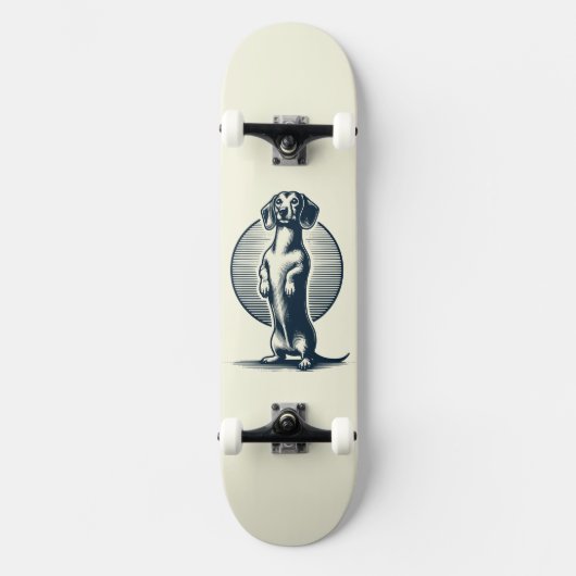 staande teckel skateboard (Voorkant)