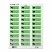 Staande Trekpaard Silhouet Etiket (Full Sheet)