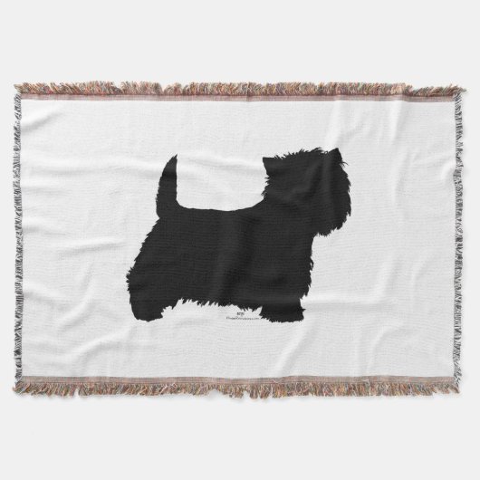 Staande Westie Silhouet Deken (Voorkant)
