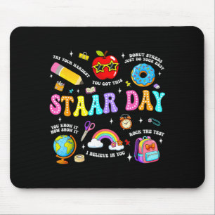 Staar-dagtest leraar student positieve leraar muismat
