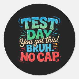 Staar Staat Testdag Motivatie Je Doet Het Supermoo Ronde Sticker
