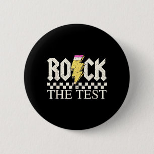 Staar Staat Testdag Rock De Test ABCD Leraar Ronde Button 5,7 Cm