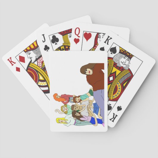 Staart harem pokerkaarten (Achterkant)