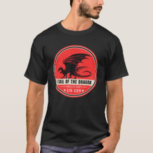Staart van de Dragon Deals Gap Motorcycle road tri T-shirt