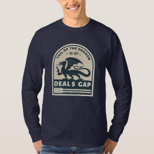 Staart van de Dragon Deals Gap Motorcycle road tri T-shirt