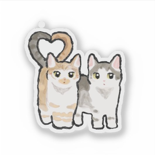 Staart van Liefde Sticker (Voorkant)