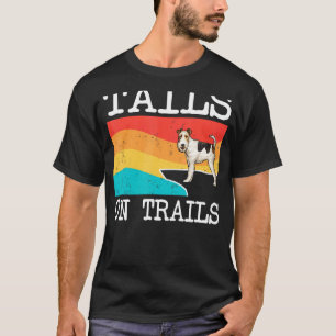 Staarten op paden Wire Fox Terrier Hond wandelen T-shirt