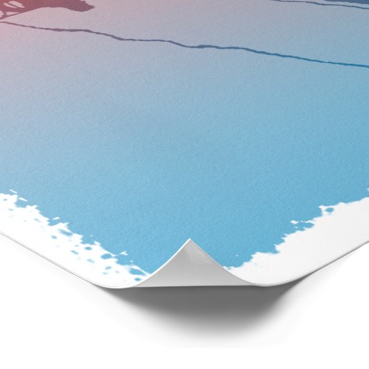 Staarten op Sunset Silhouette Poster (Hoek)