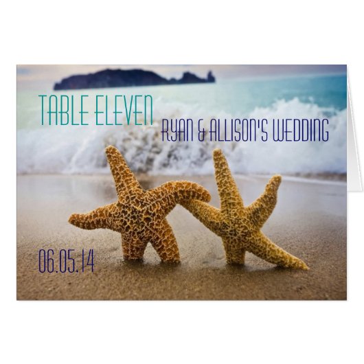 Staartkaart voor één tafel (Voorkant Horizontaal)