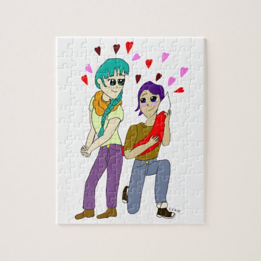 staartliefde legpuzzel (Verticaal)