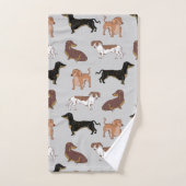 Staartshond hondenpatroon bad handdoek (Handdoek)