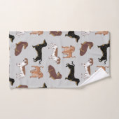Staartshond hondenpatroon bad handdoek (Handdoek)